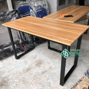 Bàn chân sắt chữ u 60x1m2 mặt gỗ công nghiệp màu 161 (BCSU-03)