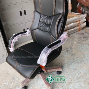 Ghế giám đốc bọc da tay ốp gỗ (GGD-05)