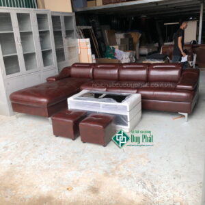 Sofa góc bọc da hàn quốc kt 1m6x2m6 không bàn (SFG-13)