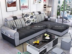 Bộ sofa góc bọc nỉ kt 1m6x2m6 không bàn (SFG-11)