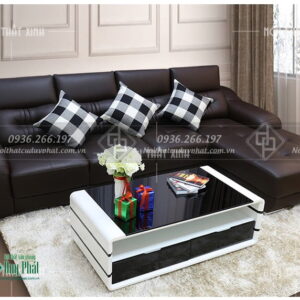 sofa góc bọc da cao cấp hàn quốc kt 1m6x2m6 bao gồm bàn và 2 đôn +gối