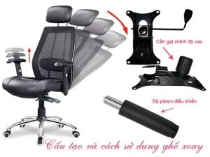 Hướng dẫn cách sử dụng ghế xoay văn phòng bền và đúng nhất 1