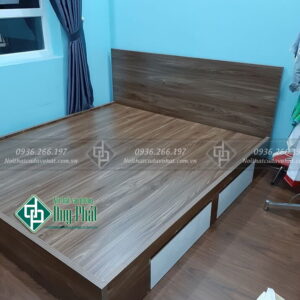 Giường gỗ công nghiệp chống ẩm kt 1m6-1m8x2m