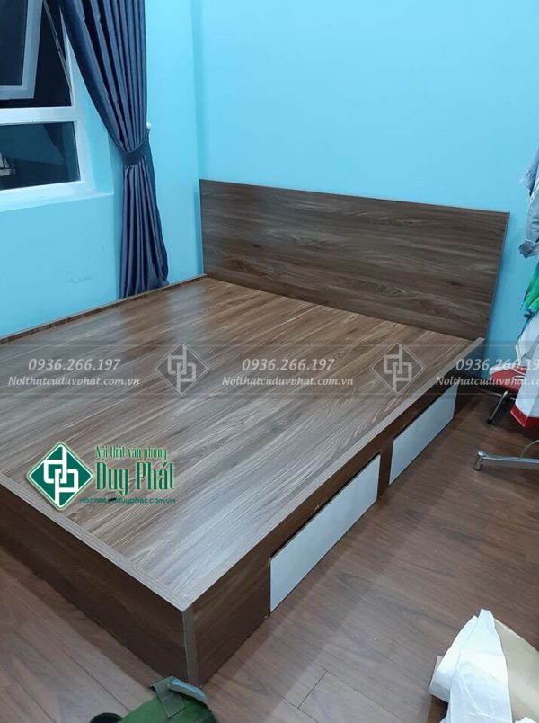 Giường gỗ công nghiệp chống ẩm kt 1m6-1m8x2m