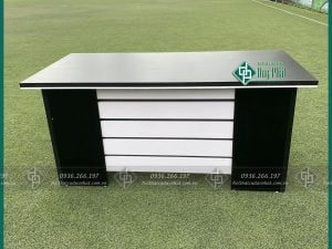 Bàn giám đốc 80x1m6 màu đen gỗ MDF (BGD-01)