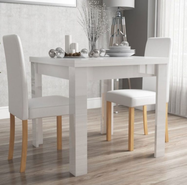 Mẫu bàn ăn cho phòng bếp nhỏ với màu trắng chủ đao tinh tế tạo cảm giác  thoáng đãng và không gian trở nên rộng rãi  Nội Thất Hpro