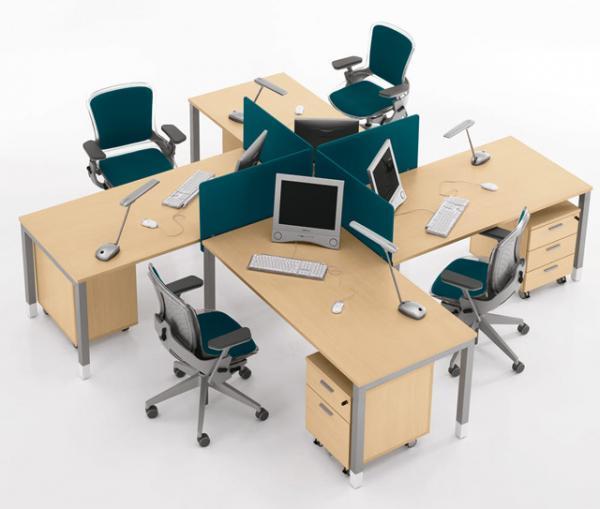 Các cụm bàn làm việc 4 người hiện đại phù hợp với mọi văn phòng