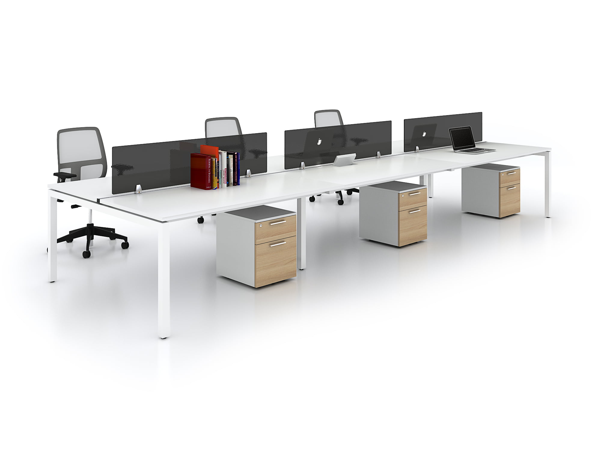 Các mẫu cụm bàn làm việc 6 người hiện đại phù hợp với mọi văn phòng