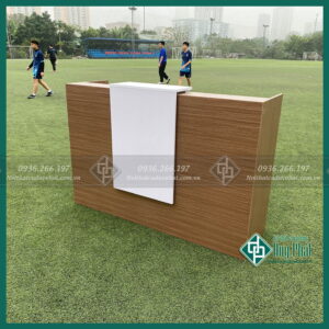 Quầy lễ tân gỗ công nghiệp phủ melamin (QLT-03)