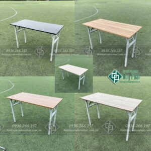 Bàn gấp chân sắt giá rẻ KT 40X1M2 (BCSG-01)