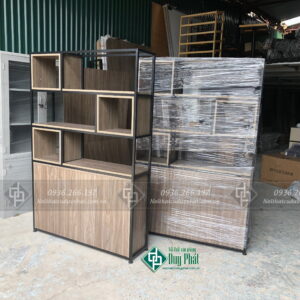 Kệ sắt trang trí có tủ kt 1m2x2m sâu 30 (KTT-09)
