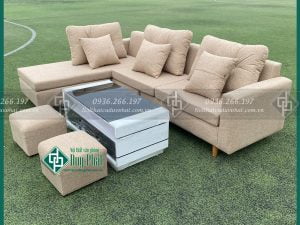 Sofa góc bọc nỉ kt 1m6x2m4 không bàn (SFG-08)