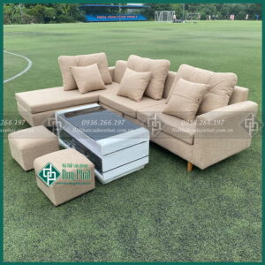 Sofa góc bọc nỉ kt 1m6x2m4 không bàn (SFG-08)