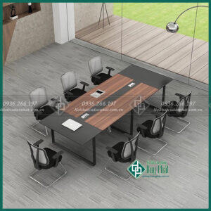 Bàn họp văn phòng chân sắt 2 màu 1m2x3m (BHCS-06)