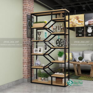 Kệ sắt trang trí kiểu tổ ong KT rộng 80x1m6 sâu 30cm (KTT-04)