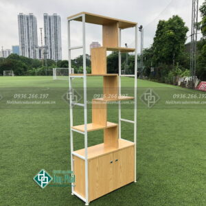 Kệ sắt trang trí có tủ kt 80x2m sâu 30 (KTT-06)