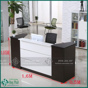 Quầy lễ tân kt 50x1m6 cao 1m05 (QLT-06)