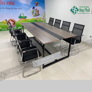 Bàn họp chân sắt KT 1m2x2m4 (BHCS-05)