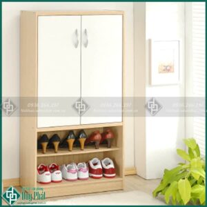 Tủ giầy 2 cánh hở chân kt 80x1m2 sâu 30cm (TGI-01)