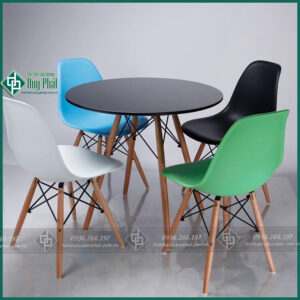 Ghế chân gỗ lưng nhựa mới 100% (GCF-01)