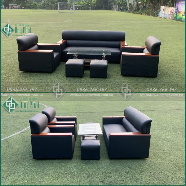 Sofa văng nhật màu đen kt ghế dài 1m8 ghế đơn 80cm (SFV-02)