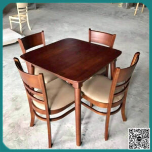 Bộ bàn ăn 4 ghế giá rẻ KT 80x80 cao 75cm (BAN-01)