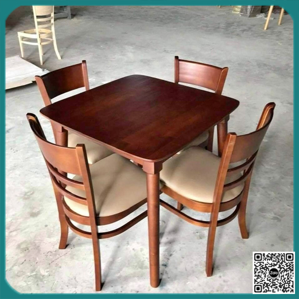 Bộ bàn ăn 4 ghế giá rẻ KT 80x80 cao 75cm (BAN-01)