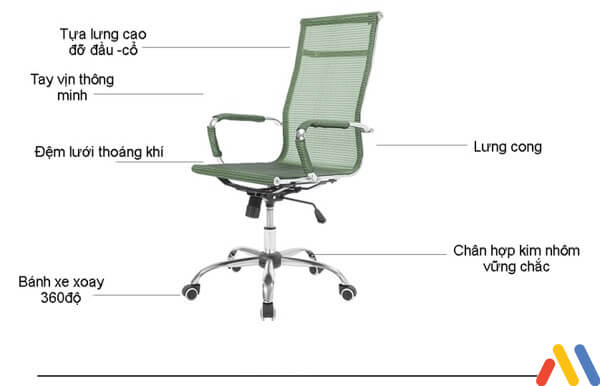 Cách lắp ghế xoay văn phòng đơn giản