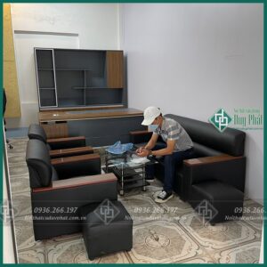 Sofa văng Nhật màu đen KT ghế dài 1m8 ghế đơn 80cm (SFV-02)