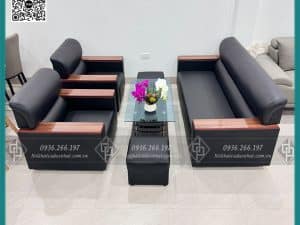 Sofa văng Nhật màu đen KT ghế dài 1m8 ghế đơn 80cm (SFV-02)