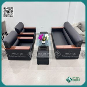 Sofa văng Nhật màu đen KT ghế dài 1m8 ghế đơn 80cm (SFV-02)