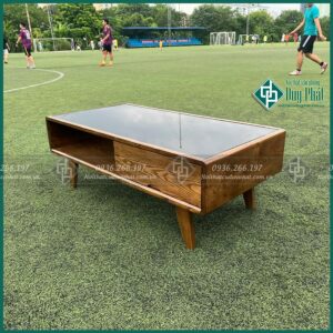 BÀN SOFA GỖ SỒI MẶT KÍNH (BSFDP2200)