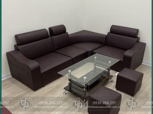 Sofa góc giá rẻ màu nâu (SFG-82)