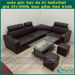 Sofa góc giá rẻ màu nâu (SFG-82)