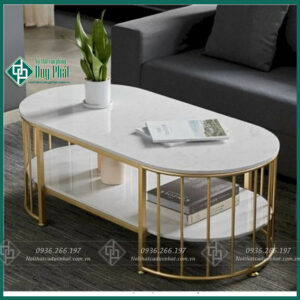 BÀN SOFA BẦU DỤC MẶT ĐÁ CAO CẤP CÓ MẶT PHỤ (BSFDP28)