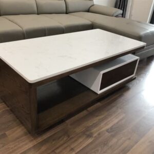 Bàn trà sofa gỗ sồi mặt đá – BSFDP2800-1