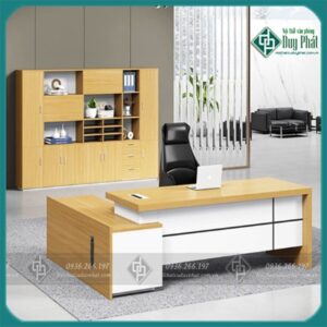 Bàn giám đốc chữ L kích thước 1m2x1m8 mặt rộng 70cm (BGDL-12)