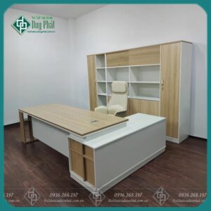 Bàn giám đốc chữ L kích thước 1m2x1m8 mặt rộng 70cm (BGDL-11)