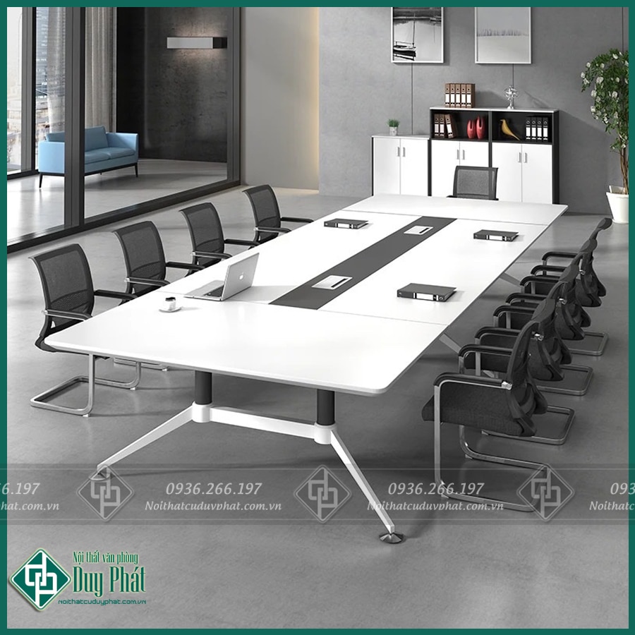 Bàn họp chân sắt nhập khẩu 2m4 Bàn họp chân sắt nhập khẩu 2m4