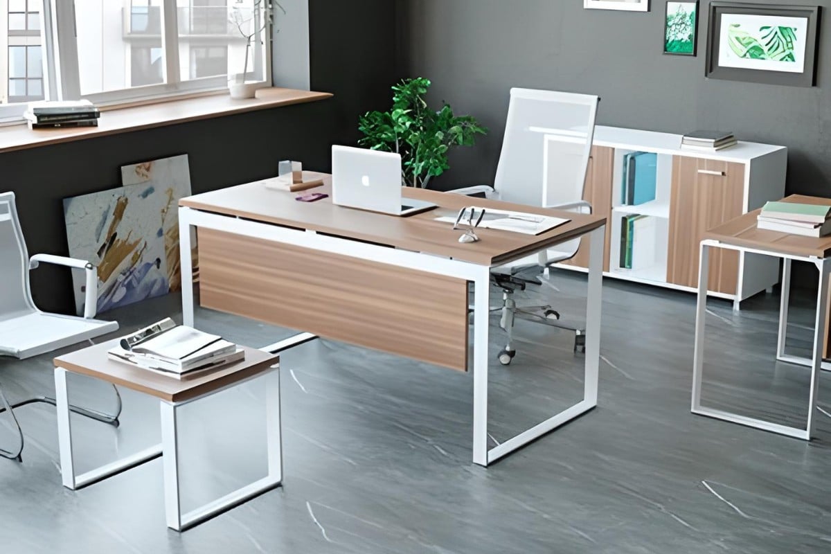 Góc làm việc Tone-on-Tone tạo tổng thể hài hòa, tinh tế