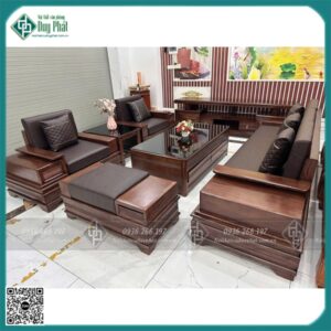 Sofa gỗ sồi nga văng đối chân pháo SFGDP-18500